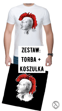 Zestaw „Punk’s Not Dead” - Koszulka + Torba, biała