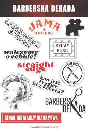 Arkusz naklejek - Barberska Dekada
